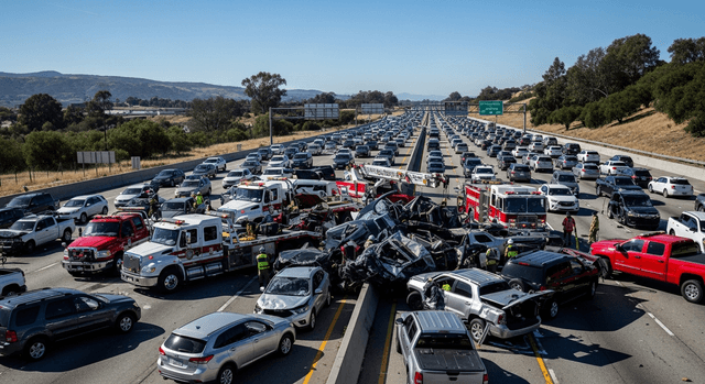 One Injured in Multi-Vehicle Crash on 8 Freeway near Waring Road in San Diego