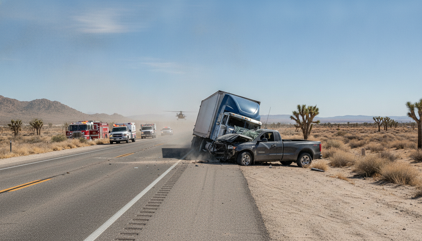 71-Year-Old Adelanto Woman Killed in Head-On Crash With Semi-Truck on Highway 18, Sheriff's Says