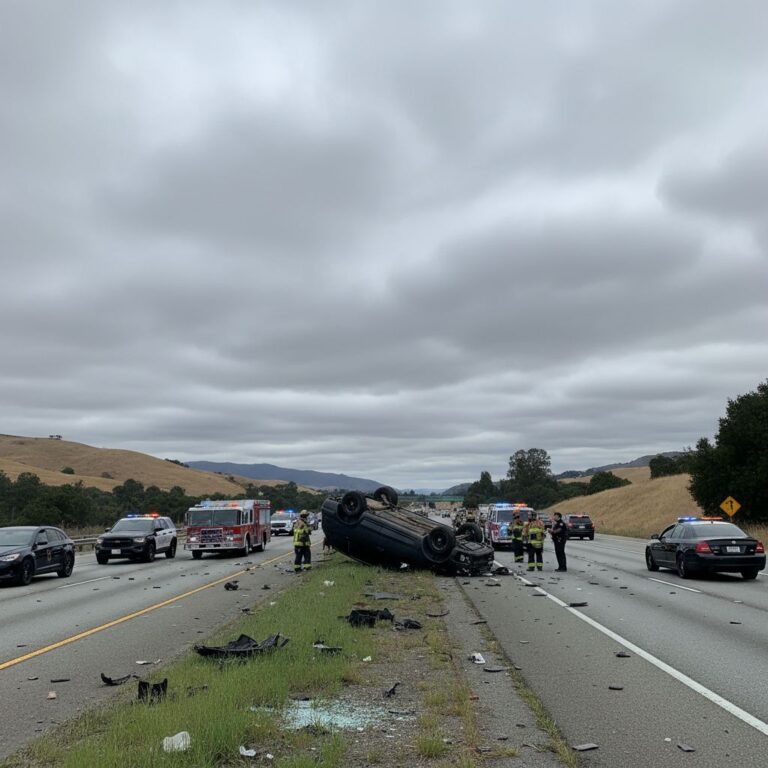DC Law Group: Rollover Crash on 118 Freeway in Porter Ranch Caught on Camera