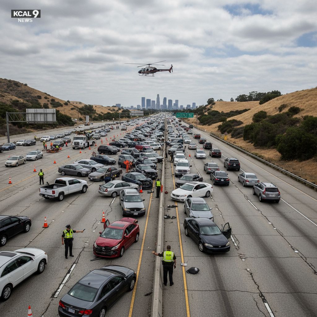 One Injured in Multi-Vehicle Crash on U.S. 50 Near Stockton Boulevard in Sacramento