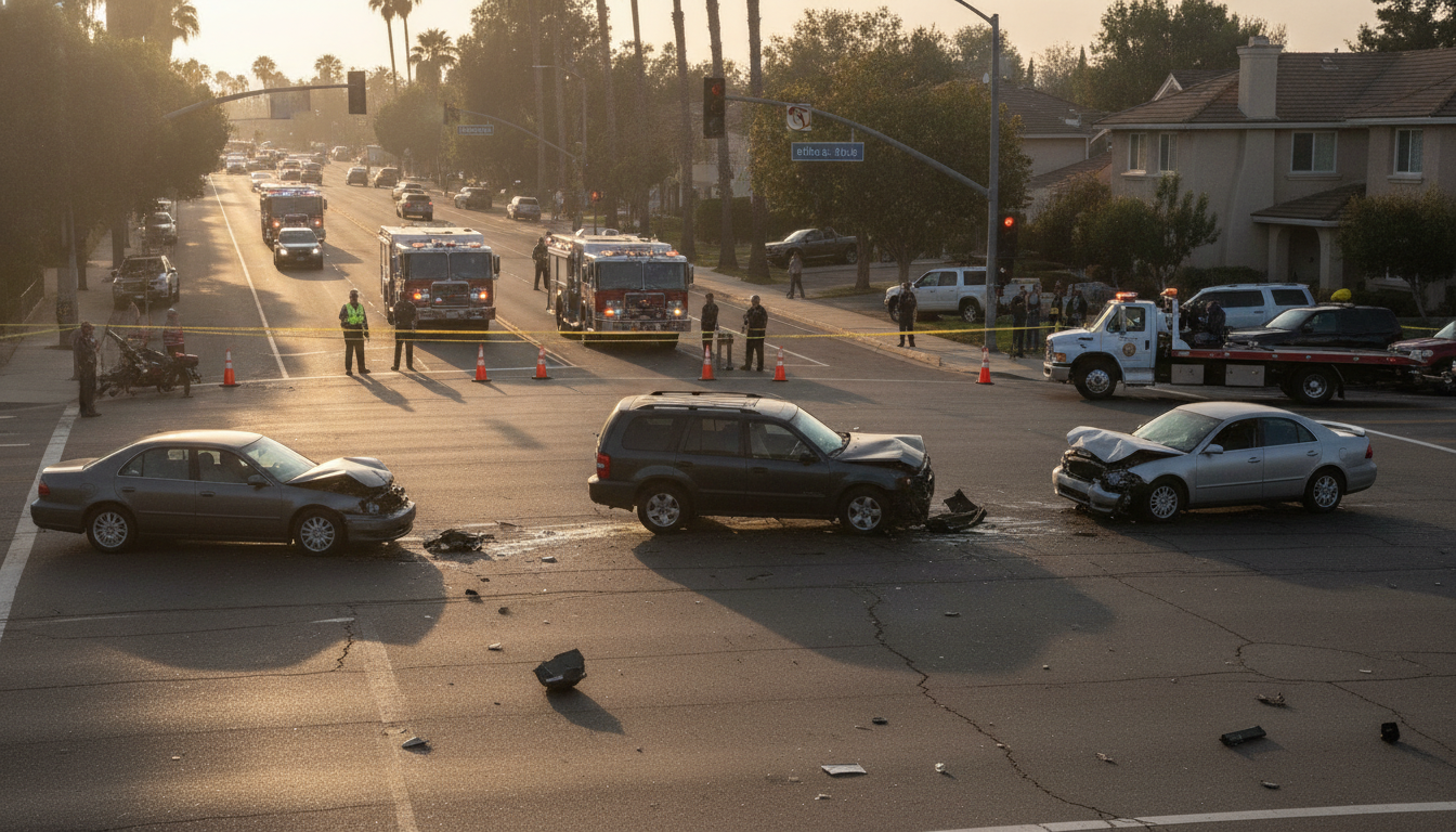 One Driver Hospitalized After Three-Vehicle Crash in San Jacinto, CHP Says